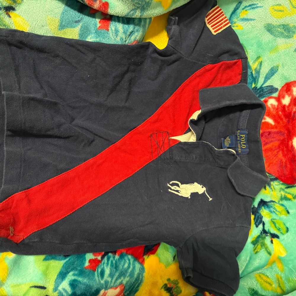 Polo by Ralph Lauren Kids Navy and Red Polo Shirt